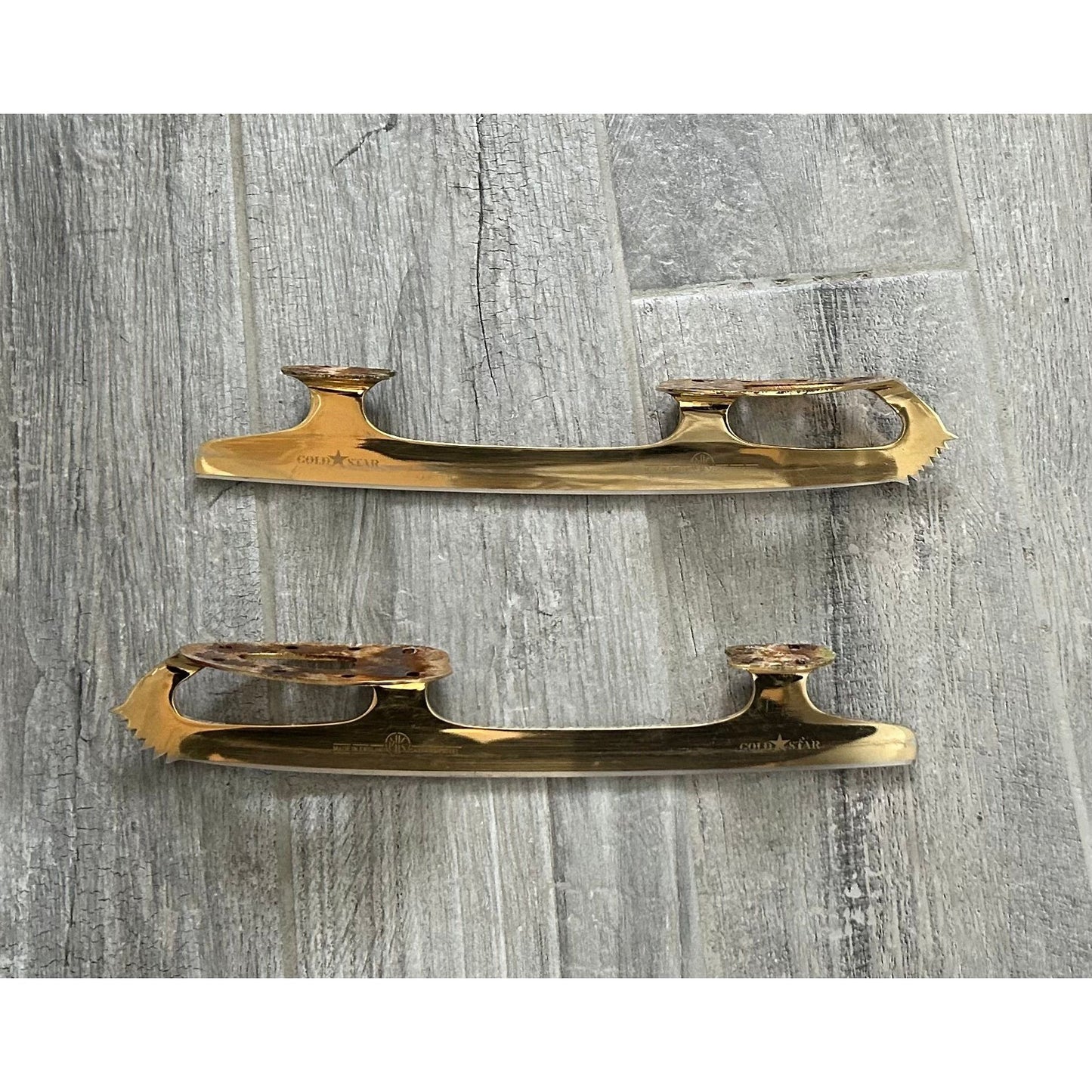 MK Gold Star Blades Size 9 2/3" Used - Gold Color Blades