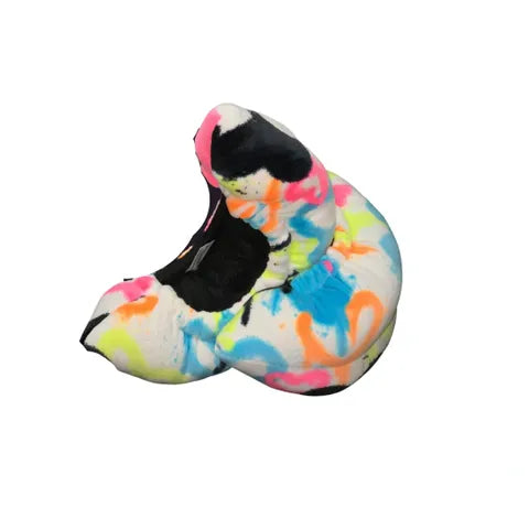 Fuzzy Splash Neon Heart Print Soakers