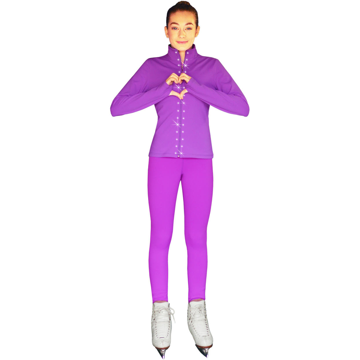 ChloeNoel PS711 Solid Color Skinny Yoga/Off-Ice Elite Pants w/ Front Pocket - The Sharper Edge Skates