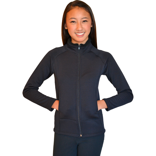 ChloeNoel JT22U Black - Unisex Polar Fleece Jacket with Pockets - The Sharper Edge Skates