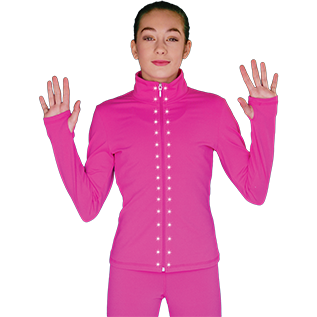 ChloeNoel JT811 Solid Fleece Fitted Elite Jacket w/ Thumb Holes - The Sharper Edge Skates