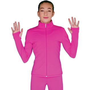 ChloeNoel JT811 Solid Fleece Fitted Elite Jacket w/ Thumb Holes - The Sharper Edge Skates