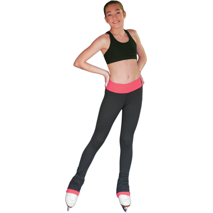 ChloeNoel PS792 3" Waist Band Black/Color Cuffs Elite Pants w/Front Pocket - The Sharper Edge Skates
