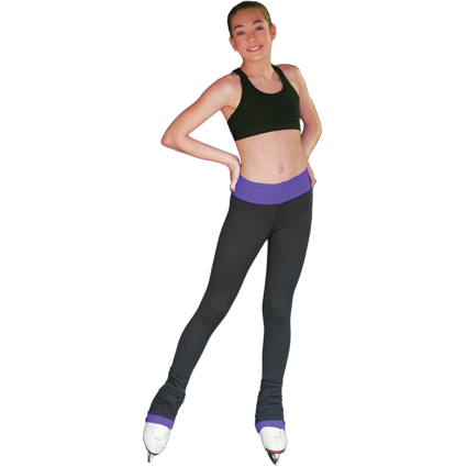 ChloeNoel PS792 3" Waist Band Black/Color Cuffs Elite Pants w/Front Pocket - The Sharper Edge Skates