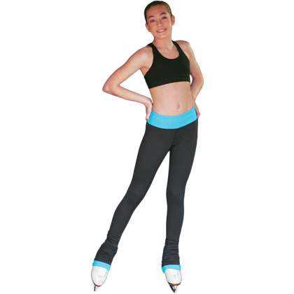 ChloeNoel PS792 3" Waist Band Black/Color Cuffs Elite Pants w/Front Pocket - The Sharper Edge Skates