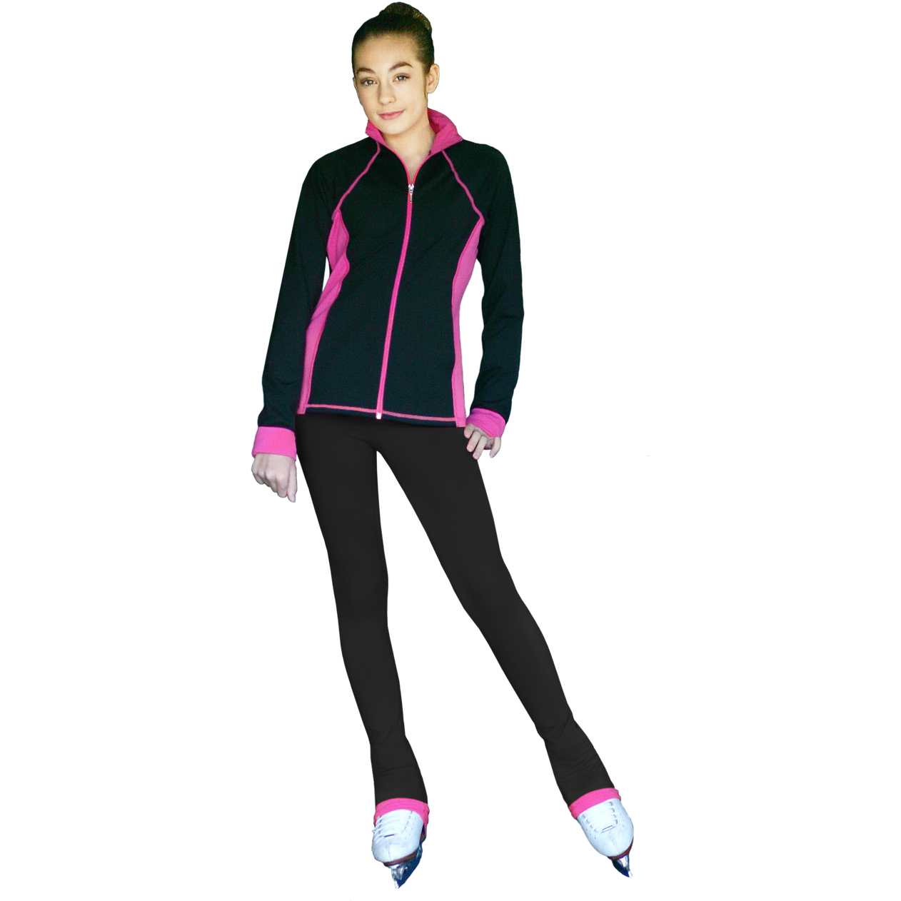 ChloeNoel PS792 3" Waist Band Black/Color Cuffs Elite Pants w/Front Pocket - The Sharper Edge Skates