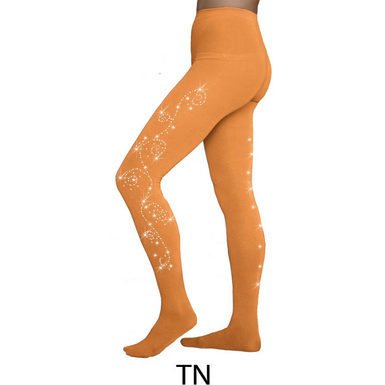 ChloeNoel Footed Tights TAN - TF8830 - The Sharper Edge Skates