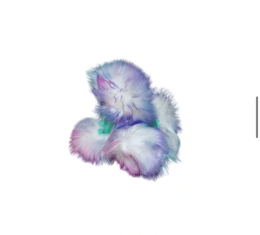 Fuzzy Soakers - Sea Foam, Purple and Pink Dipped Crazy Fur Soakers