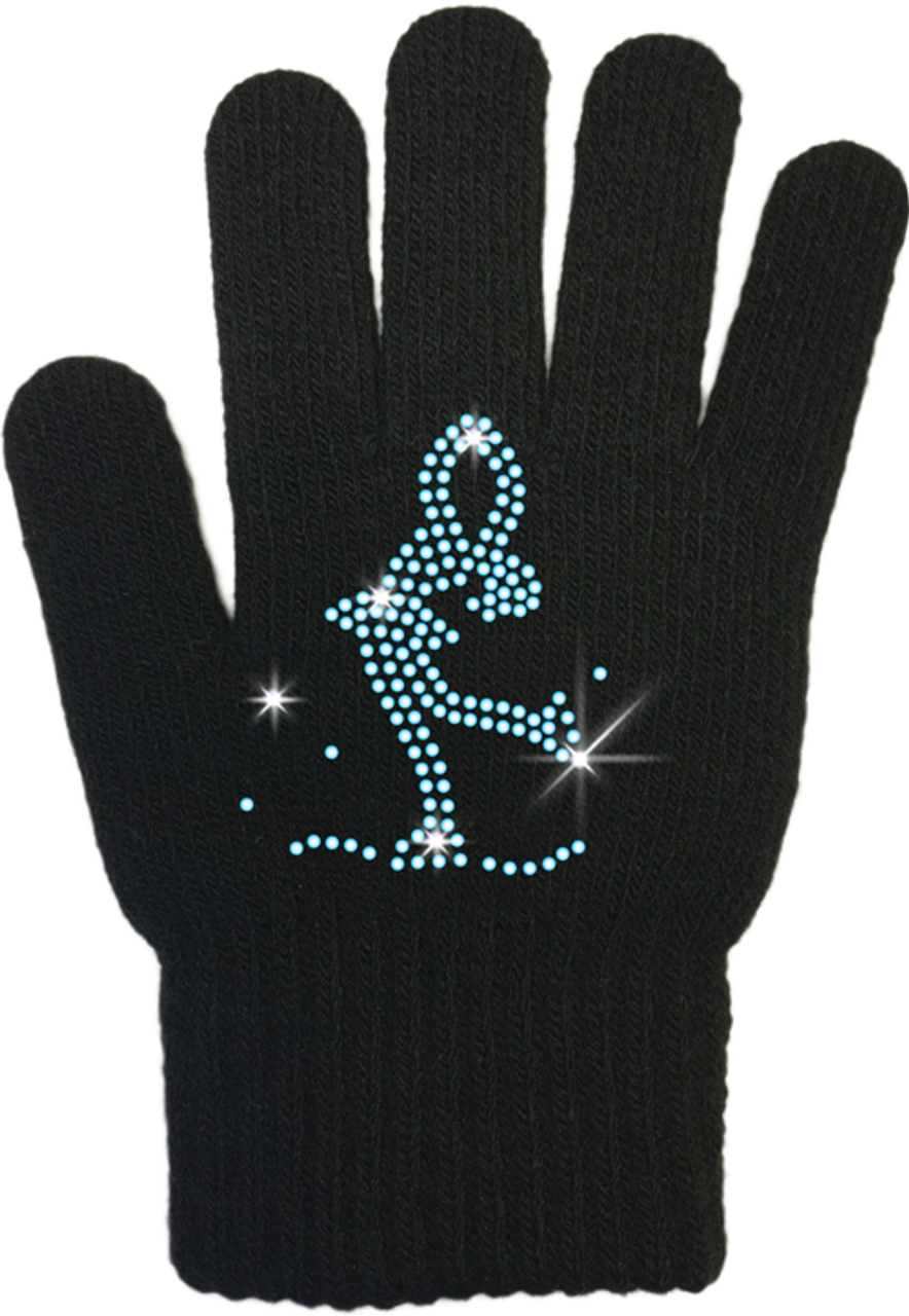 ChloeNoel Ice Skating Gloves - GV22-BB/Skate Crystals