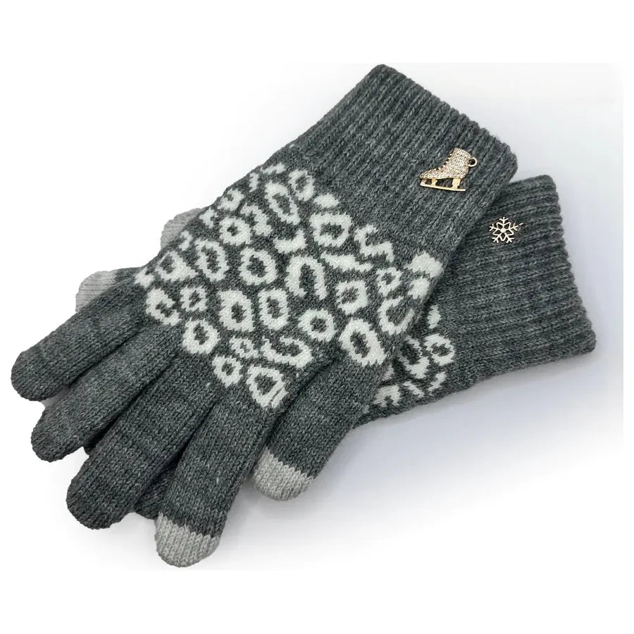 Cheetah Ice Skating Gloves