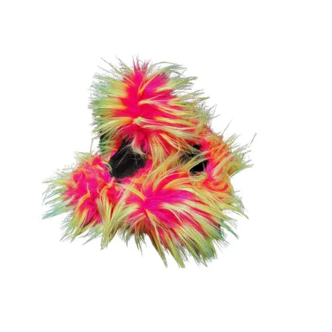 Fuzzy Soakers - Neon Hot Pink Crazy Soakers with Neon Yellow & Lime Spikes