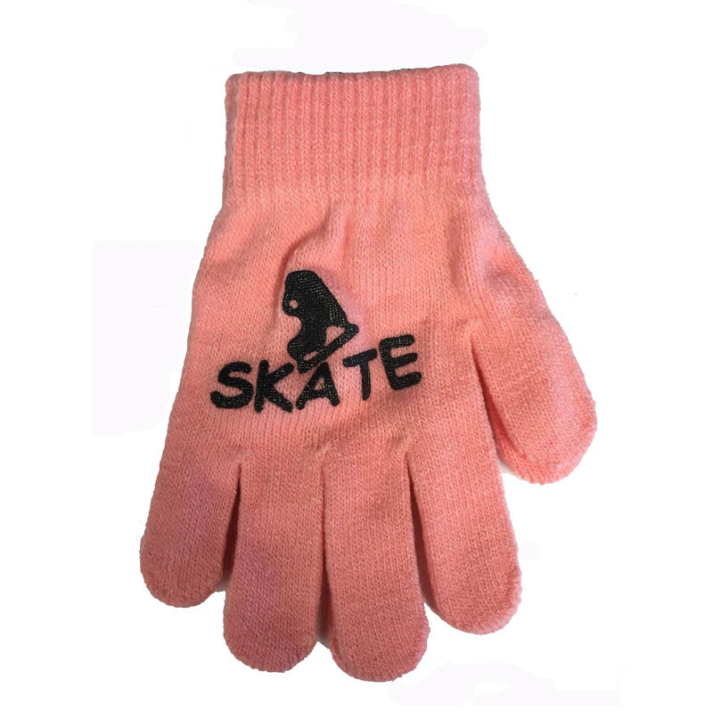 Black Snowflake & Skate Magic Stretch Glove