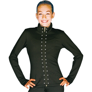 ChloeNoel JT811 Solid Fleece Fitted Elite Jacket w/ Thumb Holes - The Sharper Edge Skates
