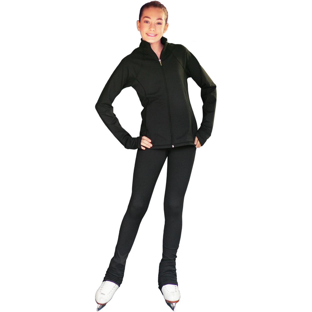 ChloeNoel PS792 3" Waist Band Black/Color Cuffs Elite Pants w/Front Pocket - The Sharper Edge Skates