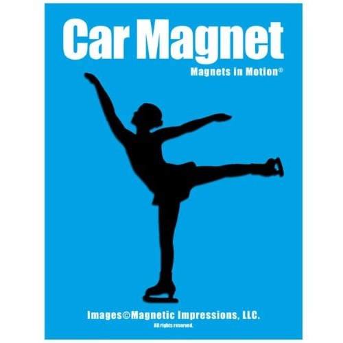 Figure Skater Spiral Car Magnet - The Sharper Edge Skates