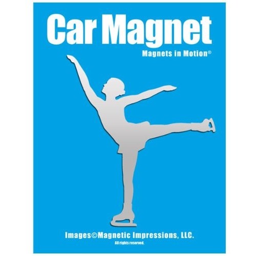 Figure Skater Spiral Car Magnet - The Sharper Edge Skates