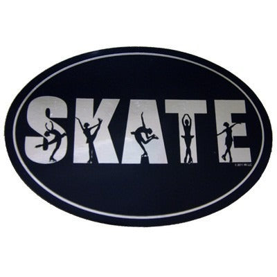 Skate Black Oval Magnet - The Sharper Edge Skates